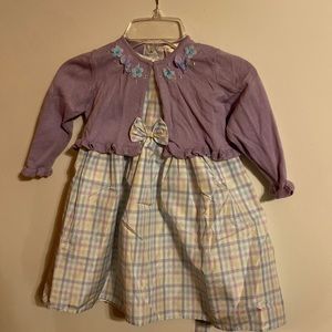 Perfect springtime Easter little girls dress with sweater. Size 24 months